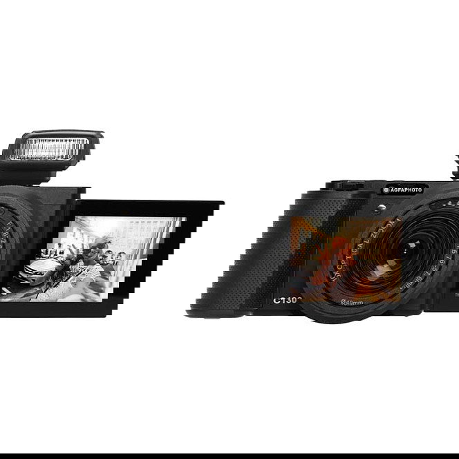 AgfaPhoto Realishot C130 - Cámara Compacta 24 MP, Sensor CMOS, Zoom Óptico 10x, Grabación 4K Ultra HD, Pantalla Táctil 2.8", WiFi, Negro