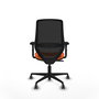 PIQUERAS Y CRESPO Silla de oficina Mardos con mecanismo Sincro, Naranja y Negro