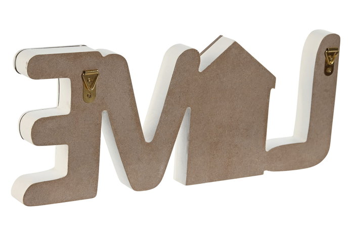 DKD Home Decor Decoración MDF Love Beige