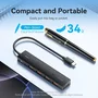 Vention Hub USB 5 en 1 CKCBB con 4xUSB 3.2 Gen 2 y 1xUSB Tipo-C PD