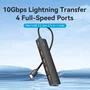 Vention Hub USB 5 en 1 CKCBB con 4xUSB 3.2 Gen 2 y 1xUSB Tipo-C PD