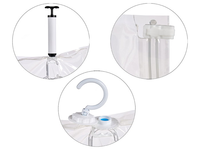 Kipit Bolsa de Vacío 60x90 cm con Percha para Ahorrar Espacio (Set de 36)