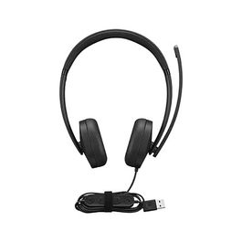 Lenovo 4XD1P83425 - Auriculares Diadema Alámbricos USB-A Estéreo (Negro) para Llamadas y Música - Plegables, Circumaural, Frecuencia 20-20000 Hz