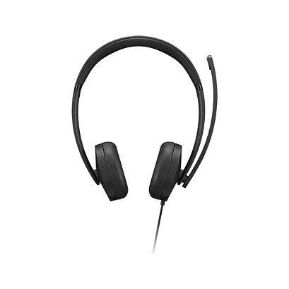 Lenovo 4XD1P83425 - Auriculares Diadema Alámbricos USB-A Estéreo (Negro) para Llamadas y Música - Plegables, Circumaural, Frecuencia 20-20000 Hz