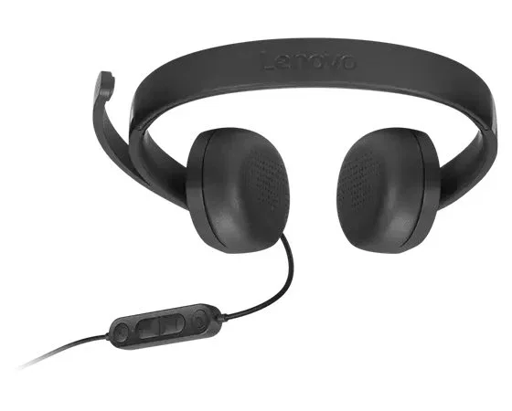 Lenovo 4XD1P83425 Auriculares Diadema Alámbricos USB Tipo A para Llamadas y Música, Circumaural, Negro