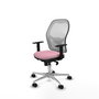 PIQUERAS Y CRESPO Silla de oficina Jorquera Rosa y Blanco
