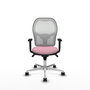 PIQUERAS Y CRESPO Silla de oficina Jorquera Rosa y Blanco