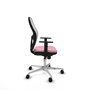 PIQUERAS Y CRESPO Silla de oficina Jorquera Rosa y Blanco