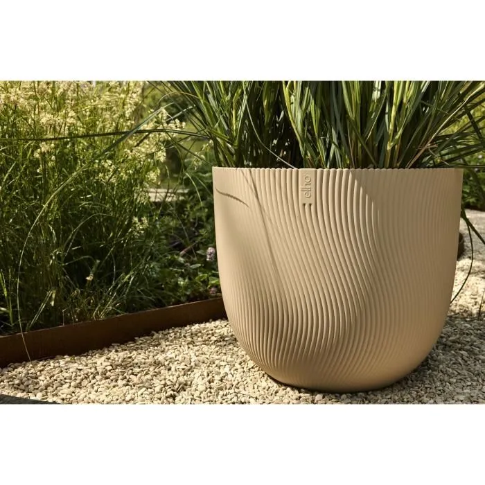 ELHO Maceta Sereh Round 30 Beige 8711904534790 L 30 x A 29,5 x A 25 cm 100% reciclado