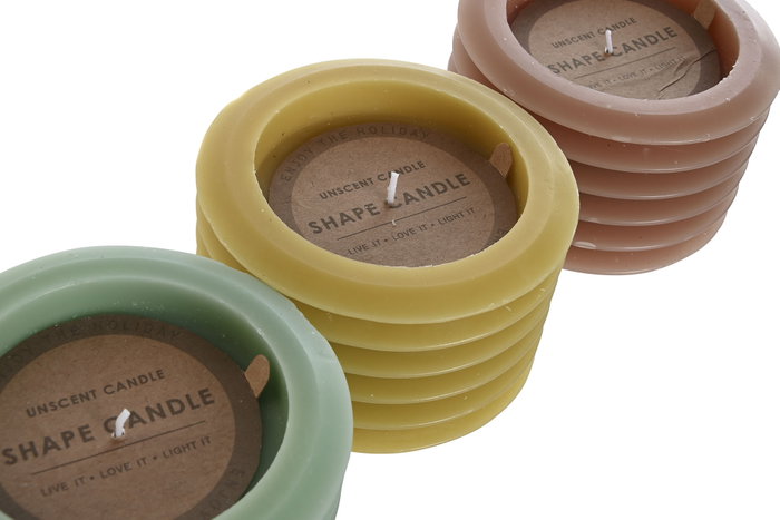 DKD Home Decor Set de Velas de Cera de Parafina Surtidas, 12 Piezas