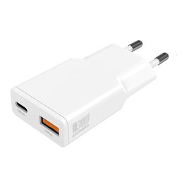 4smarts Cargador PDPlug Slim Duos 30W GaN USB-C + USB-A Blanco