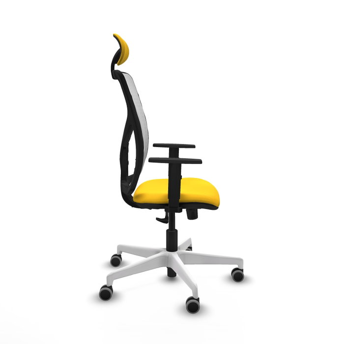 PIQUERAS Y CRESPO Silla de oficina Motilla con mecanismo Sincro, Amarillo y Blanco PIQUERAS Y CRESPO Silla de oficina Motilla con mecanismo Sincro, Amarillo y Blanco