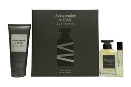 Abercrombie & Fitch Authentic Man Gift Set 100ml EDT + 200ml Hair & Body Wash + 15ml EDT