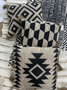 DKD Home Decor Cojín India 1c24 Boho Algodón Lino 45 x 45 cm