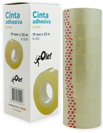 OLEF Cinta adhesiva transparente 33x19 (Set de 8)