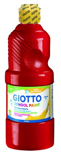 Giotto Témpera Escolar Lavable Rojo Bermellón Botella 500 ml