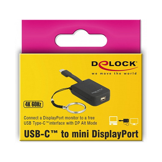 DeLOCK Adaptador USB Tipo C a mini DisplayPort 4K 60 Hz 63939