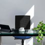 PIQUERAS Y CRESPO Silla de oficina Yunquera con mecanismo Sincro, Tela Roja y Malla Negra