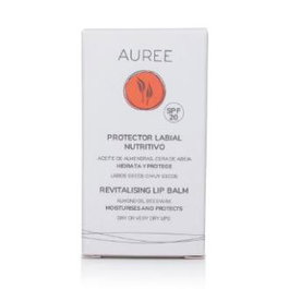AUREE Barra Protector Labial SPF 20 con Aceite de Almendras, Hidratante y Protector Solar, Pack de 2 Unidades