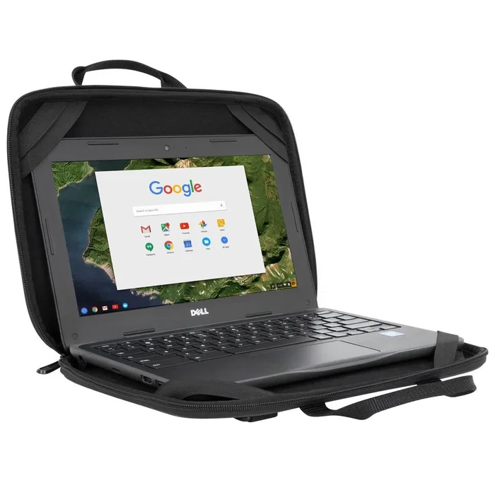 Targus Maletín Funda Clásica para Portátil/Chromebook 11.6" (29.5 cm), Modelo TED006GL, Negro Gris, Poliuretano, 380g