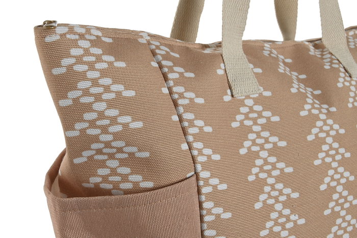 DKD Home Decor Bolso Mediterraneo Lila Naranja 20 x 60 x 56 cm (4 Unidades)