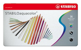 Lapices Acuarelables Stabilo Aquacolor Estuche Metal De 36