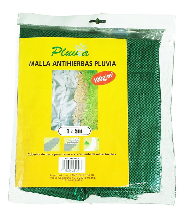 Pluvia Malla Cubre Suelo Antihierba 1,00 x 5 mt Manto Pluvia Malla Cubre Suelo Antihierba 1,00 x 5 mt Manto