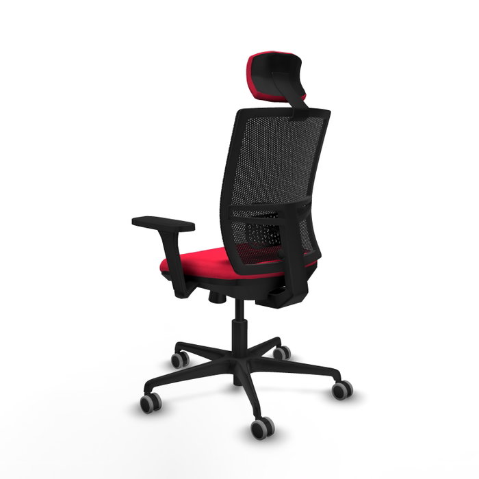 PIQUERAS Y CRESPO Silla de oficina Yunquera con mecanismo Sincro/Traslack, Rojo y Negro PIQUERAS Y CRESPO Silla de oficina Yunquera con mecanismo Sincro/Traslack, Rojo y Negro