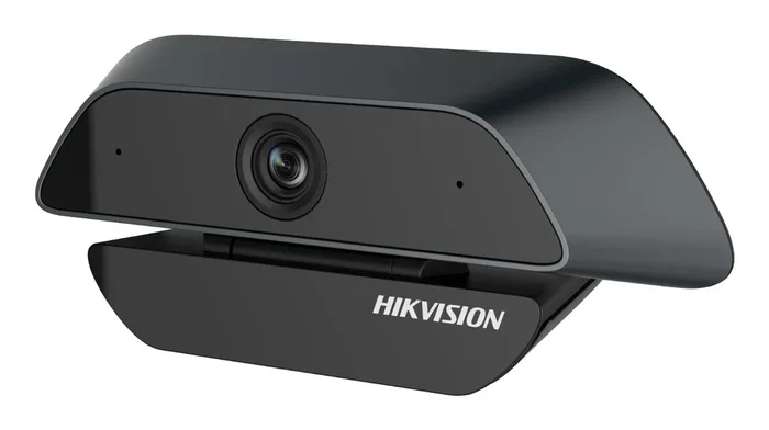 Hikvision DS-U12 Cámara Web USB 2 MP Full HD 1080p 30 fps con Micrófono Incorporado y Soporte Clip, Color Negro