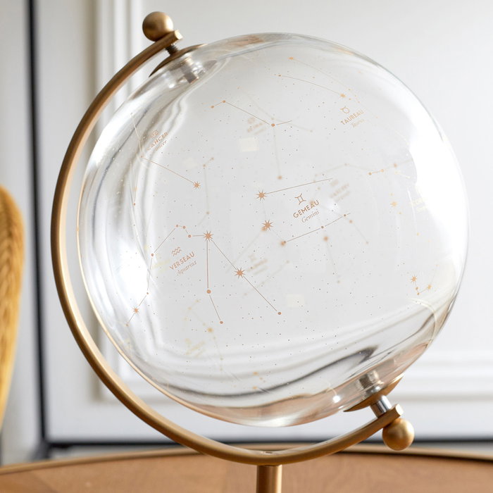 Home Deco Factory Globo Cristal Decor Constelac Colección Lounge Metal