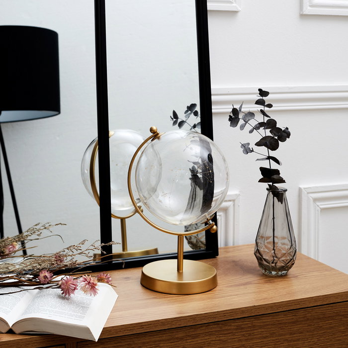 Home Deco Factory Globo Cristal Decor Constelac Colección Lounge Metal