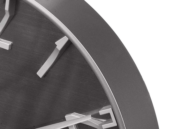 GIFTDECOR Reloj de Pared Plata Aluminio 30cm