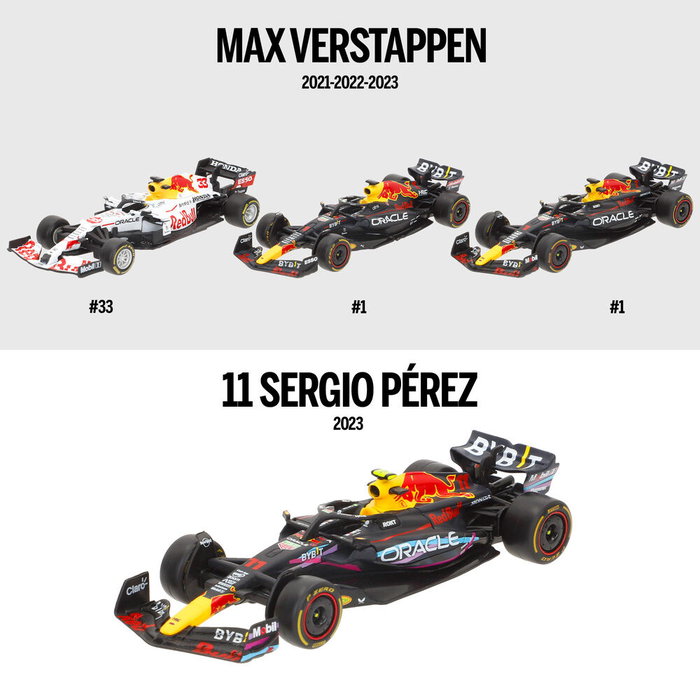 BURAGO Blister 4 Coches F1 Red Bull Metal 1:43
