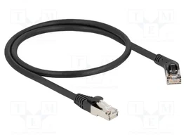 DeLOCK Cable de red Cat.6a S/FTP 0,5 m con conector RJ45 en ángulo de 45°