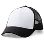 Cricut Trucker Hat 2009419, Gorra de Béisbol para Adulto Unisex, Malla y Poliéster, Negro y Blanco, Monocromo