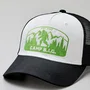 Cricut Trucker Hat 2009419, Gorra de Béisbol para Adulto Unisex, Malla y Poliéster, Negro y Blanco, Monocromo