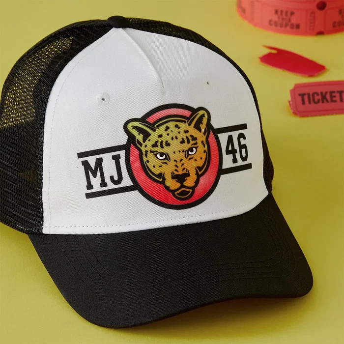Cricut Trucker Hat 2009419, Gorra de Béisbol para Adulto Unisex, Malla y Poliéster, Negro y Blanco, Monocromo