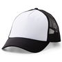 Cricut 2009419 Gorra de béisbol de malla y poliéster para adulto unisex, color negro y blanco