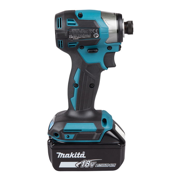 Makita DTD173RTJ Destornillador de impacto, 18V, 5Ah, Batería incluida