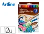 Artline Rotulador Supreme Brush Punta Pincel Base Agua Bolsa 12 Unidades Colores Surtidos