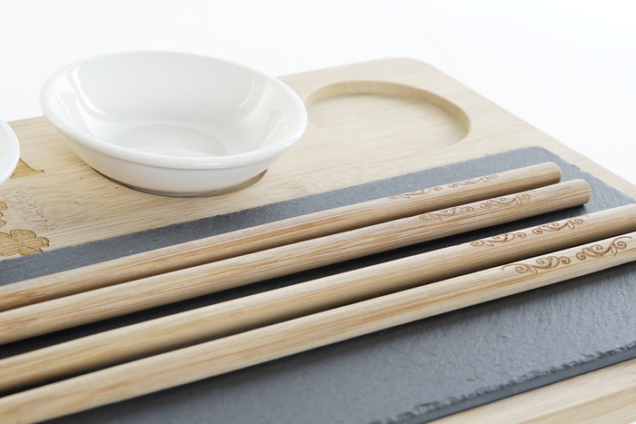 DKD Home Decor Sushi Set 9 Bambú Pizarra 28,5x18,5x2,6 Natural DKD Home Decor Sushi Set 9 Bambú Pizarra 28,5x18,5x2,6 Natural