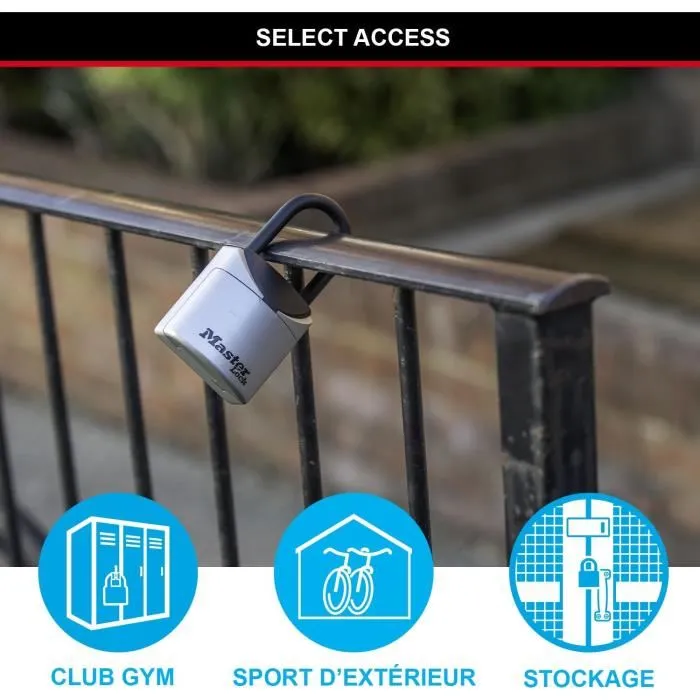 Master Lock Caja de Seguridad para Llaves 5406EURD Mini Formato XS con Asa Cuerpo Metálico Combinación Personalizada