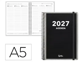 Liderpapel Agenda de oficina 2027 A5 semana vista bilingüe
