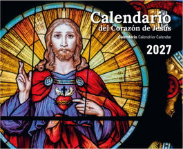 MENSAJERO Calendario 2027 Sagrado Corazón de Jesús con Faldilla de Pared