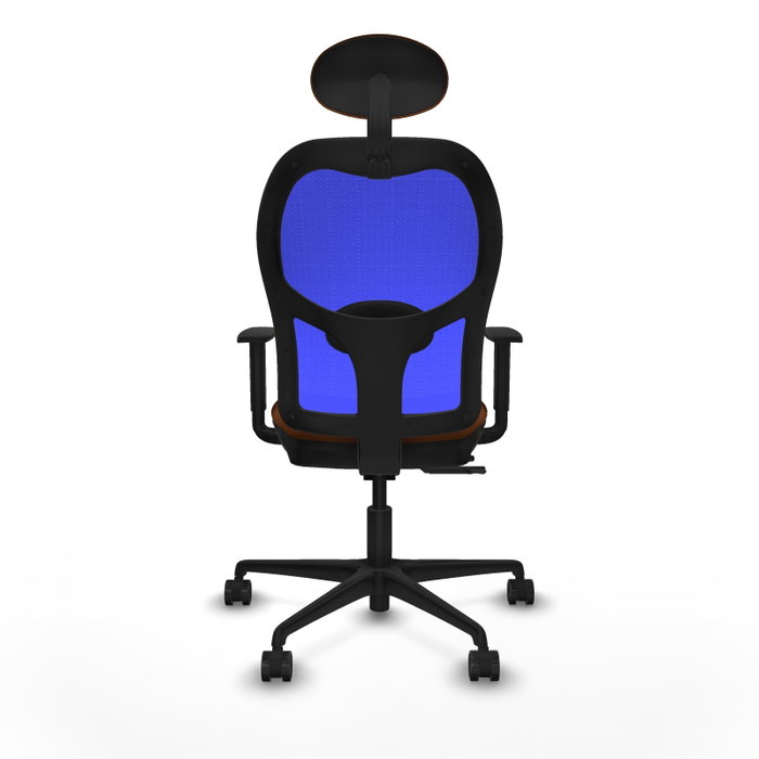 PIQUERAS Y CRESPO Silla de oficina Jorquera con mecanismo Sincro/Traslack, Malla Azul y Similpiel Marrón PIQUERAS Y CRESPO Silla de oficina Jorquera con mecanismo Sincro/Traslack, Malla Azul y Similpiel Marrón