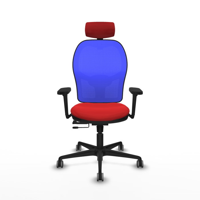 PIQUERAS Y CRESPO Silla de oficina Jorquera Sincro/Traslack Rojo y Azul