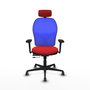 PIQUERAS Y CRESPO Silla de oficina Jorquera Sincro/Traslack Rojo y Azul