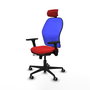 PIQUERAS Y CRESPO Silla de oficina Jorquera Sincro/Traslack Rojo y Azul