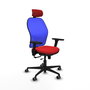 PIQUERAS Y CRESPO Silla de oficina Jorquera Sincro/Traslack Rojo y Azul