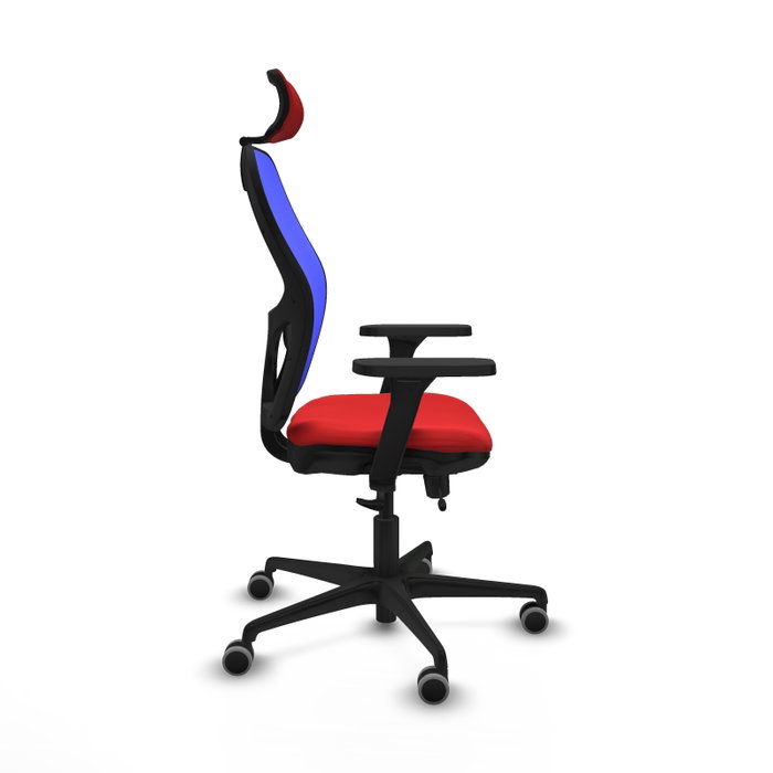 PIQUERAS Y CRESPO Silla de oficina Jorquera Sincro/Traslack Rojo y Azul